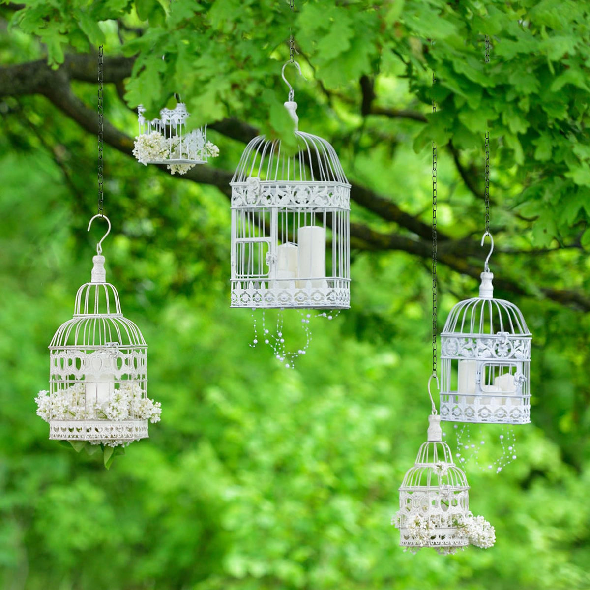 ENATECLITE Black Hanging Plant Chains Kit, 36-Inch Adjustable Plant Hangers with Hooks and Clips for Hanging Baskets, Bird Feeders, Wind Chimes, Planters and Porch Signs -6PACK