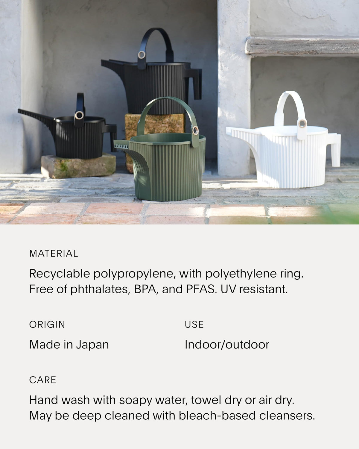 Hachiman Large Watering Can - 5 L Plant Watering Can with Widened Spout for Indoor and Outdoor Plants - Hands-Free Filling - 15" × 7.2" - Black