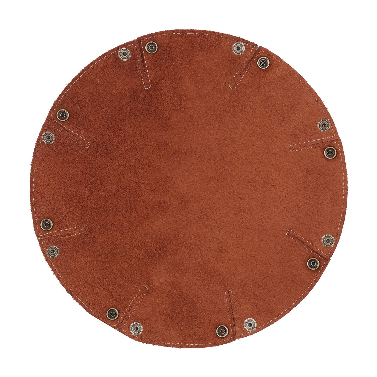 Londo Genuine Leather Round Tray Organizer - Practical Storage Box for Wallets, Watches, Keys, Coins, Cell Phones and Office Equipment