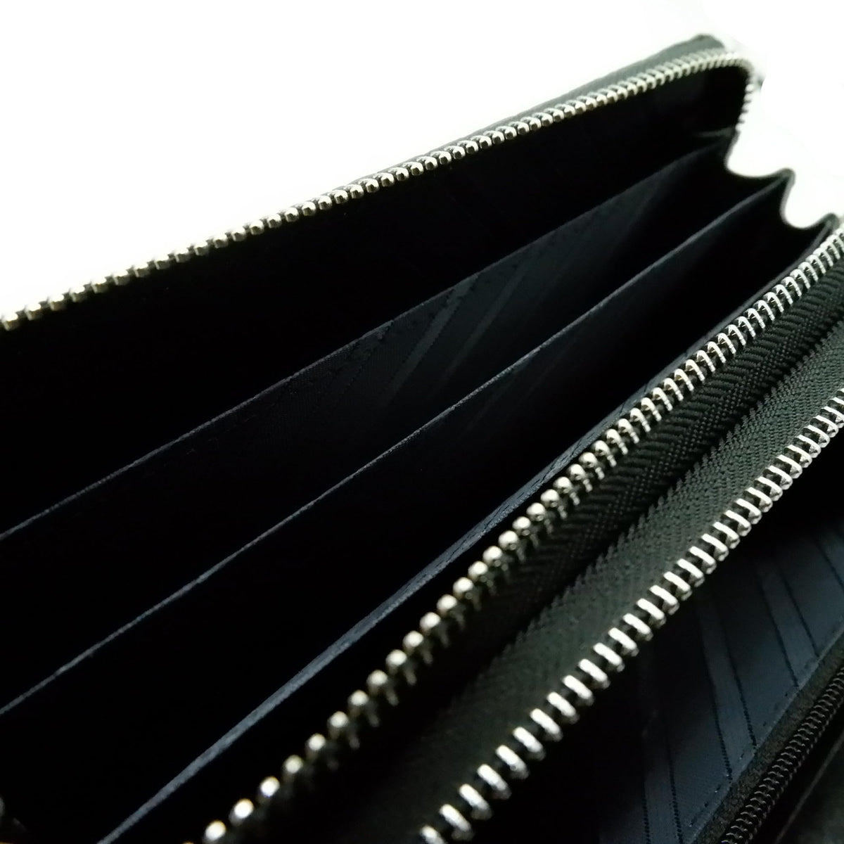 EXSOOTTI New Black Alligator Crocodile Leather Belly Soft Skin Women Double Zipper Clutch Wallet.