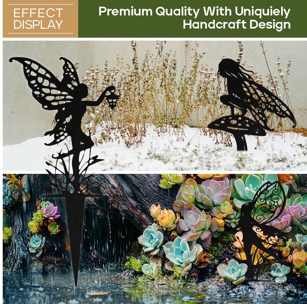 Decorative Garden Stakes, Fairy Garden Statues for Home and Garden (12)
