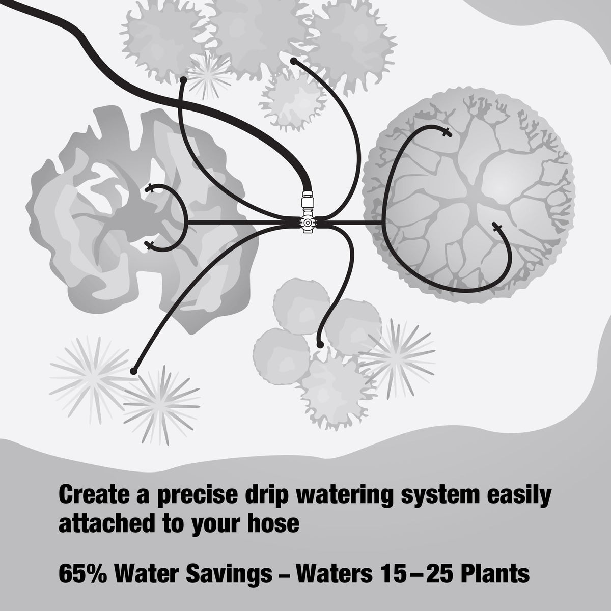 Rain Bird SWDMSPKIT Drip Irrigation Spot Watering Manifold on a Spike Kit, Bubblers and Emitters