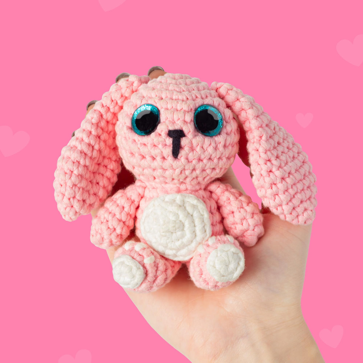 Cookie Box Original Crochet Kit for Beginners – Gift Set to Make Bunny Lola Amigurumi Plushie – Easy DIY Crochet & Knitting Starter Kit with Video and PDF Tutorials