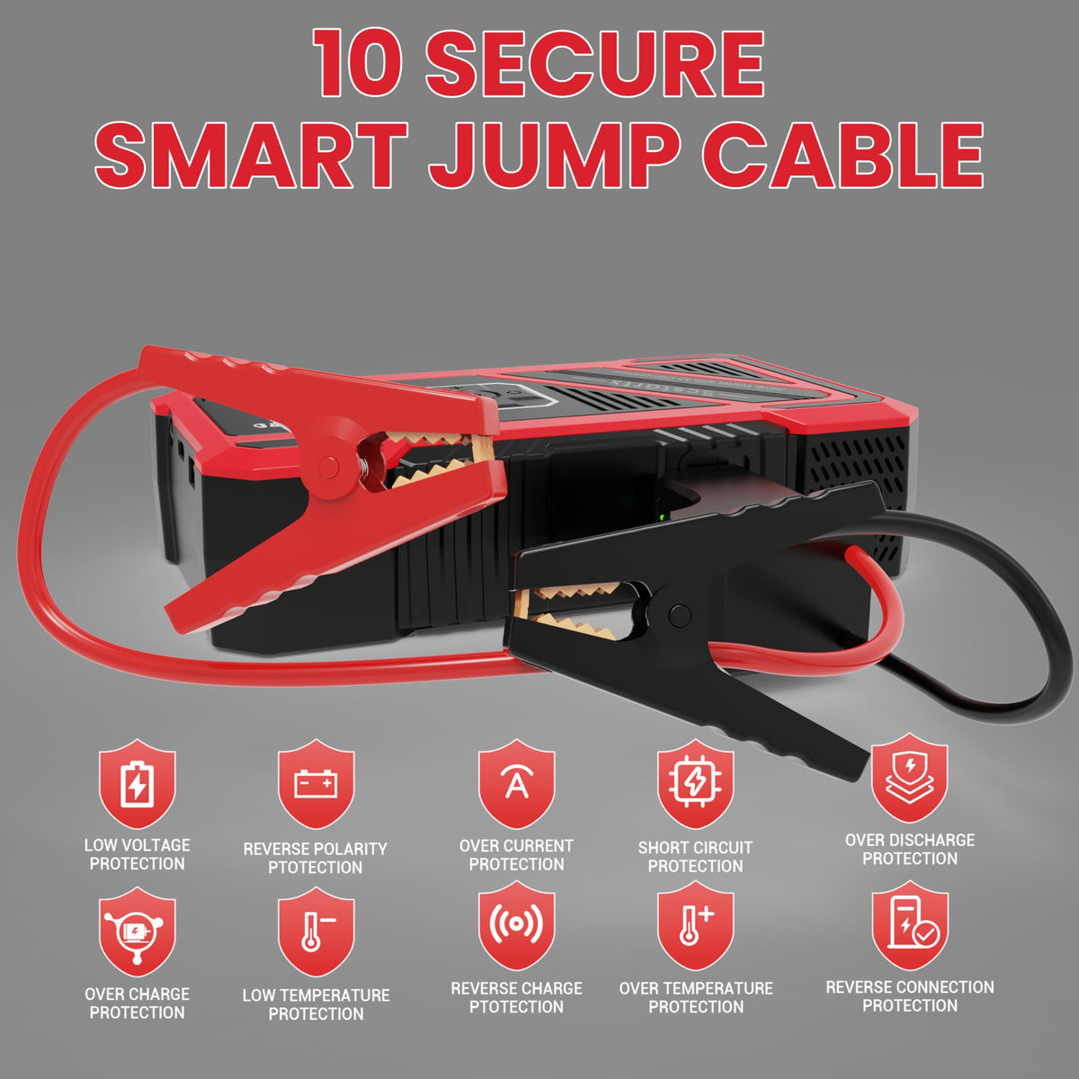 Scstartx 3000A Peak Car Jump Starter with 150PSI Air Compressor – Smart Jump Cable, LED Flashlight & USB Charger, 12V Emergency Starter for Vehicles up to 10L Gas & 8L Diesel