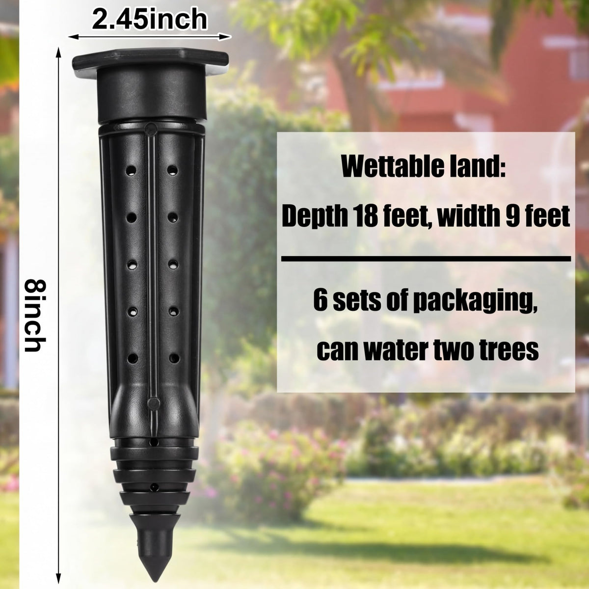 Briwooody 25 Pack Garden Watering Stake Large UV-Protected ABS Plastic Deep Root Irrigation Spike for Trees, Shrubs, Bushes, Shrubs, Flowers, Fruits, Vegetables, Potted Plants (8 Inch)