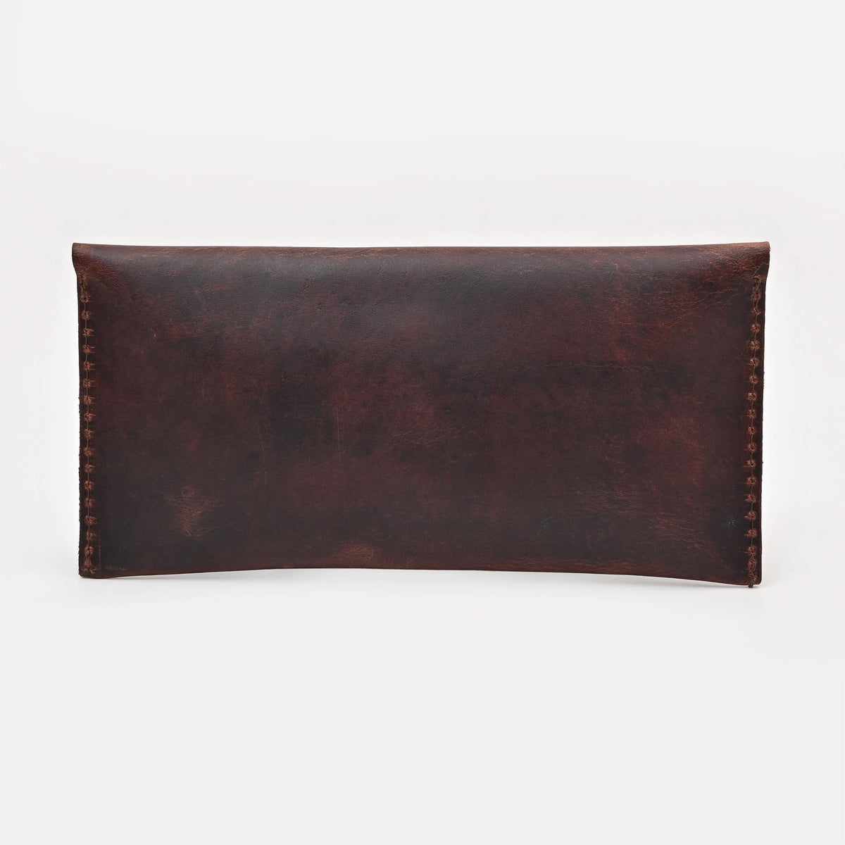 Autentico Leather Money Cash Envelopes Wallet for Men, Money Bag Pouch Reusable Budget Envelope, Retro Clutch Wallet, Dark Brown