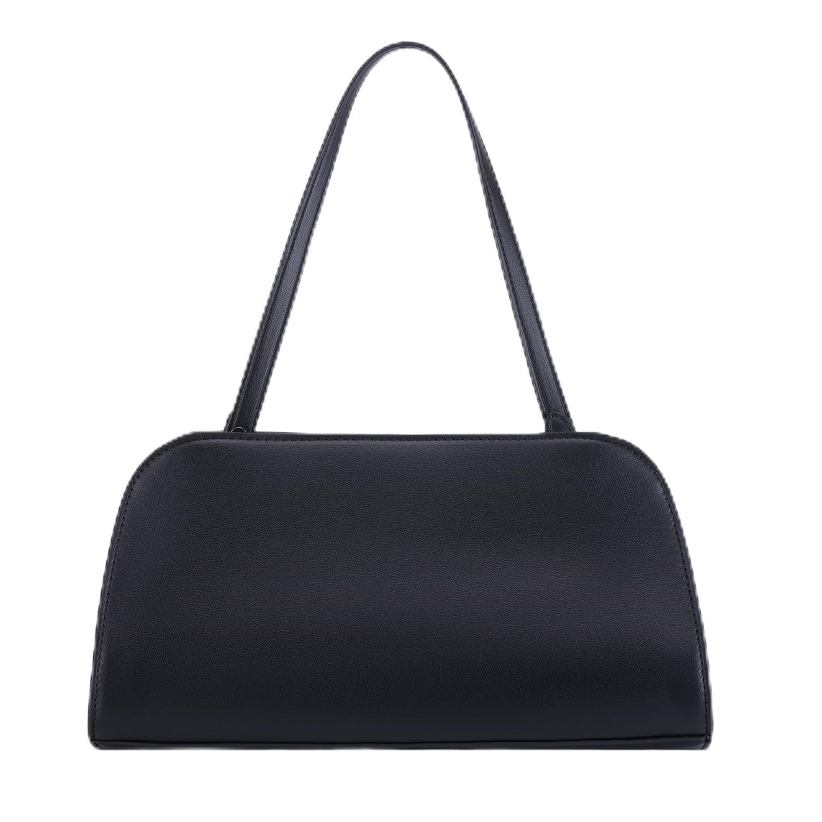 Quelis Small Leather Tote Bag，Clutch Purse with Shoulder Strap， Small Vegan Leather Handbag