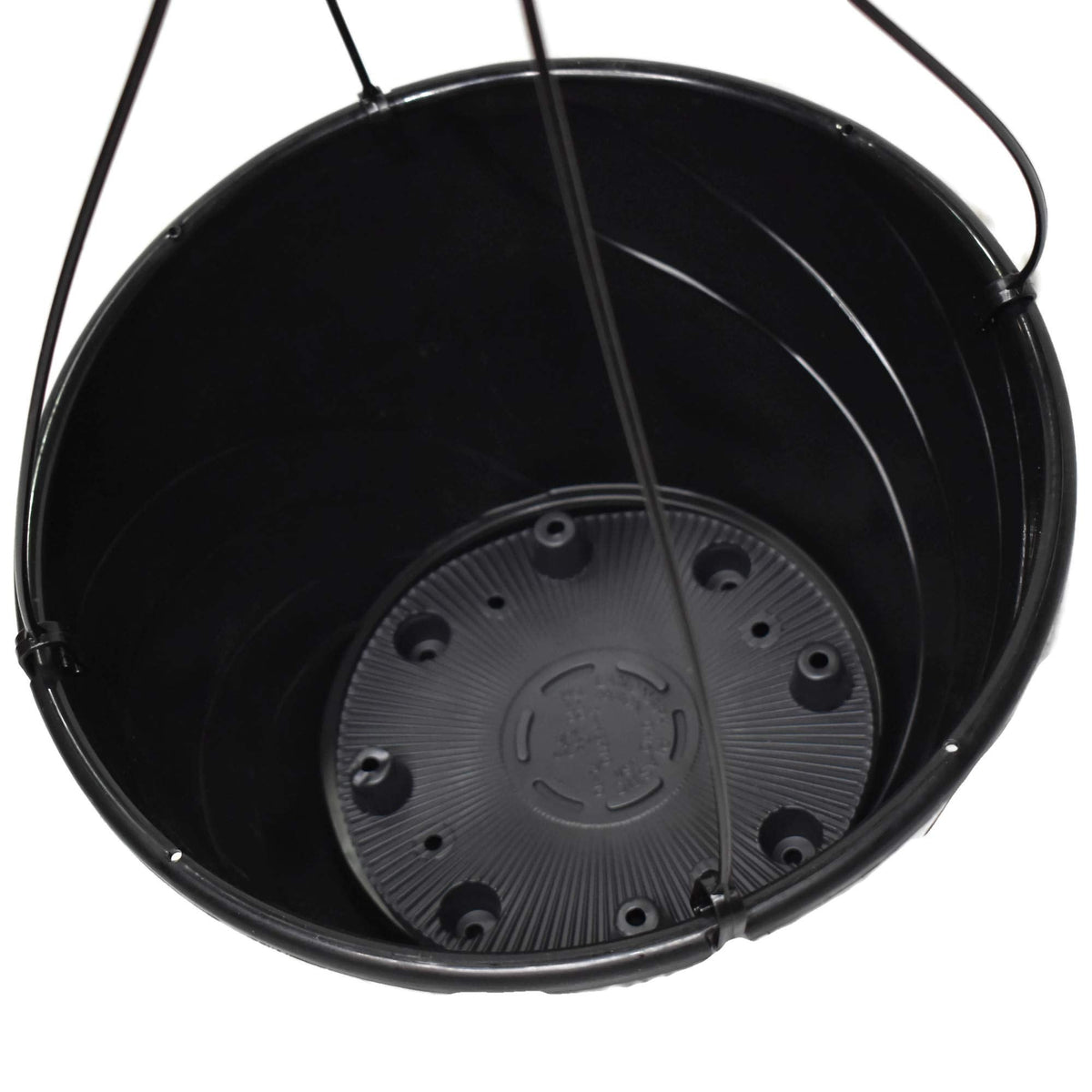 12" Diameter Black Plastic Deco Swirl Hanging Basket by Landmark Plastics (5)