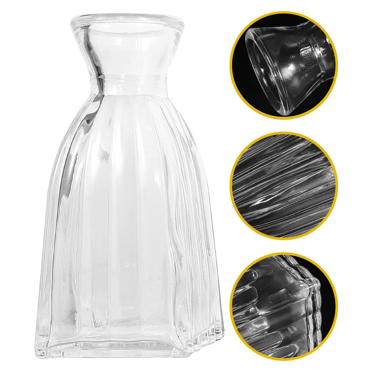 QUMIIRITY 4pcs Glass Hydroponic Vases Terrarium Flower Vase Set for Home Decor Table Centerpiece Glass Containers for Indoor Green Plants