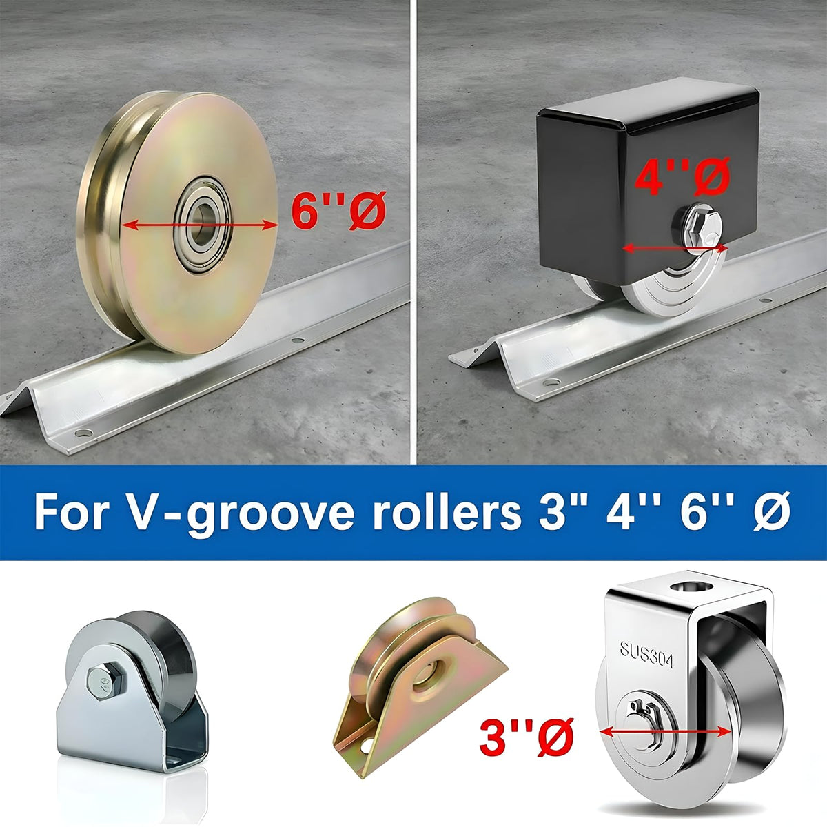 24 FT Extra Wide 3.5" Wide Heavy Duty V-Track for Sliding Gate, Compatible with 4" & 6" V-Groove Wheels, Galvanized Steel Ground Track Modular Design for Driveway, Warehouse & Industrial Gates