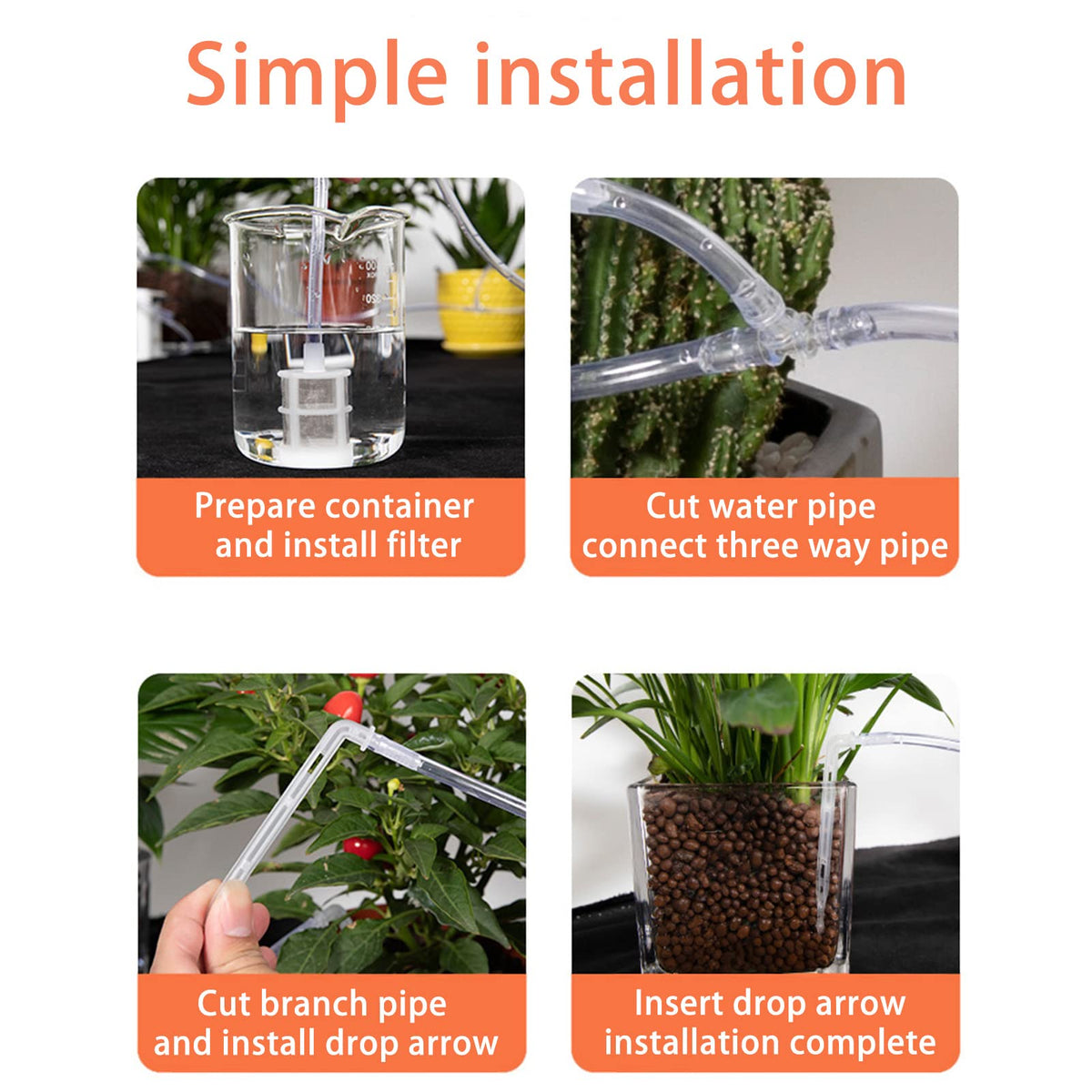 Phefop Automatic Houseplant Watering System, ABS Material, Smart Drip Irrigation Kit, 10 Potted Plants, Remote Control for Indoor Outdoor Use