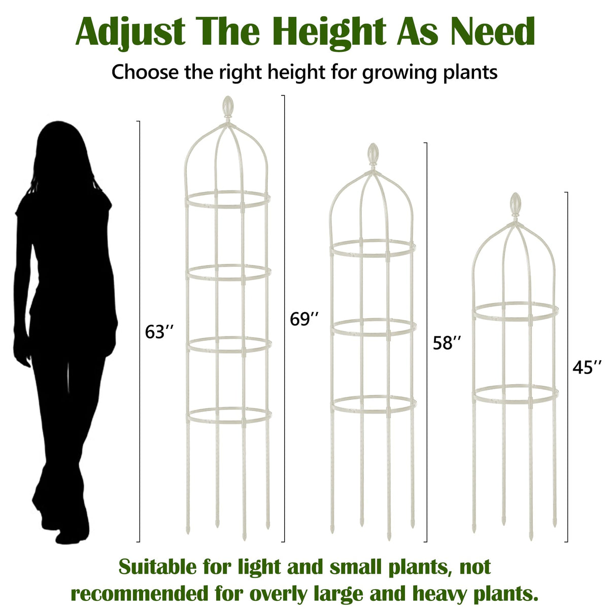Garden Obelisk Trellis for Climbing Plants Outdoor 6 Ft Rose Bush Round Trellis for Pots Rustproof Metal Pipe with Plastic Coated Plant Flower Trellises for Clematis Vine Jasmine Support