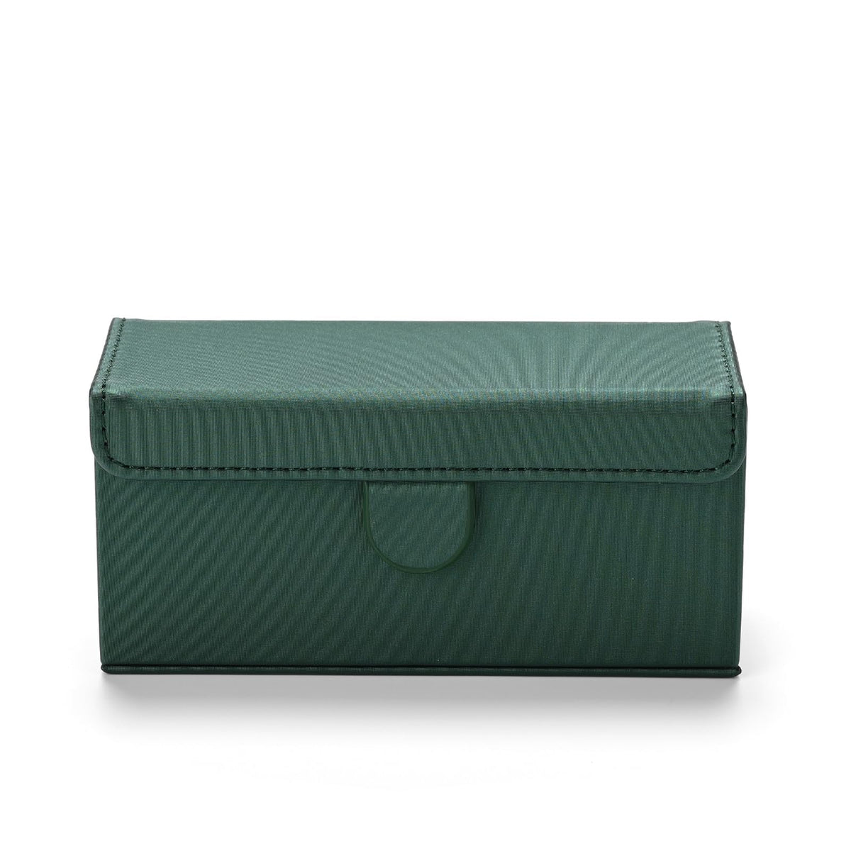 Oirlv Travel Rings Storage Box: Compact Multi-Ring Organizer Case, Premium Leather & Velvet Lined for Tangle-Free Protection, Portable Jewelry Case for Weekend Trips & On-the-Go(Green)