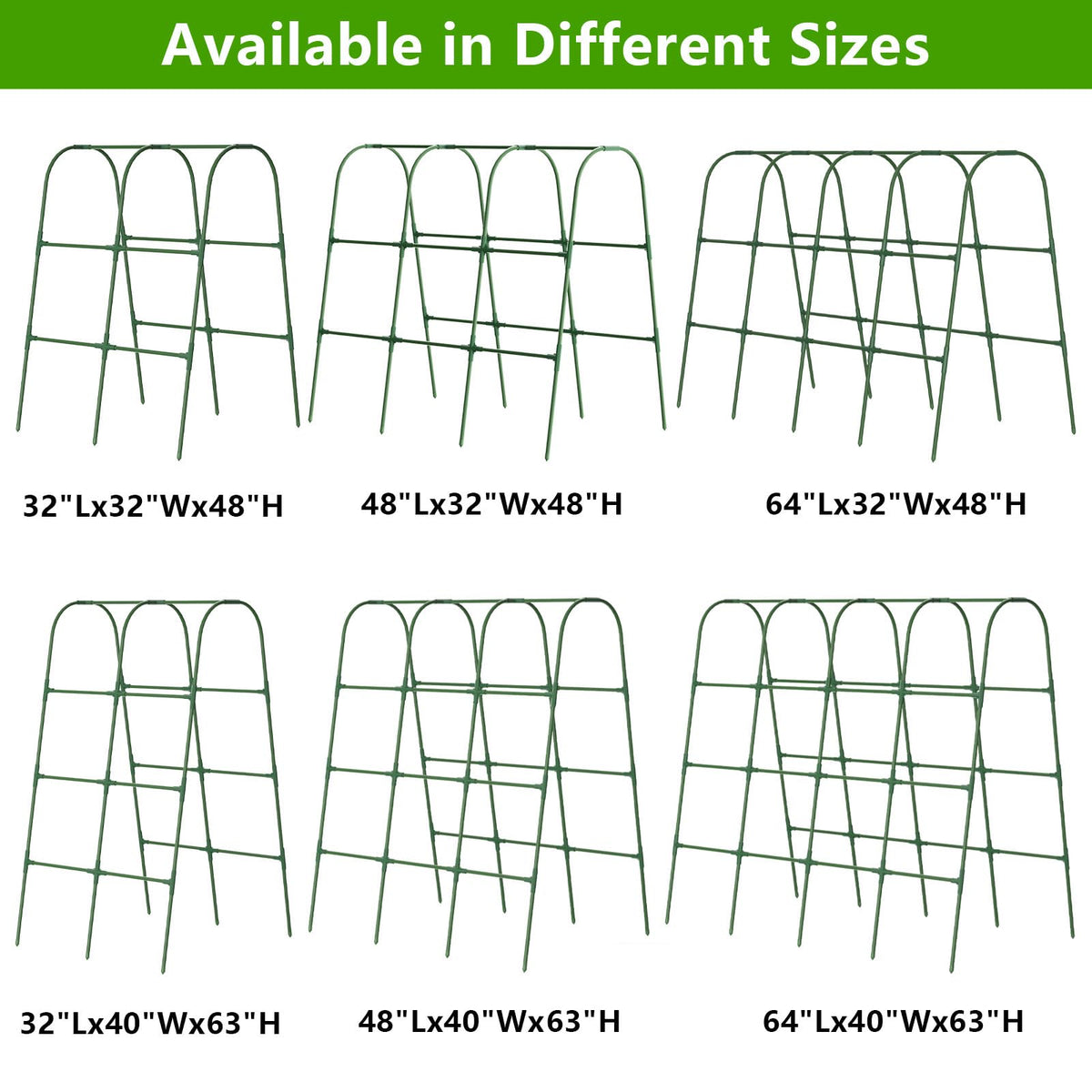 Cucumber Trellis for Raised Bed, U-Shape Garden Trellis for Climbing Plants Outdoor, Metal Arch Vegetables Trellis, Plant Support for Grape Vine Beans Squash Peas Flower
