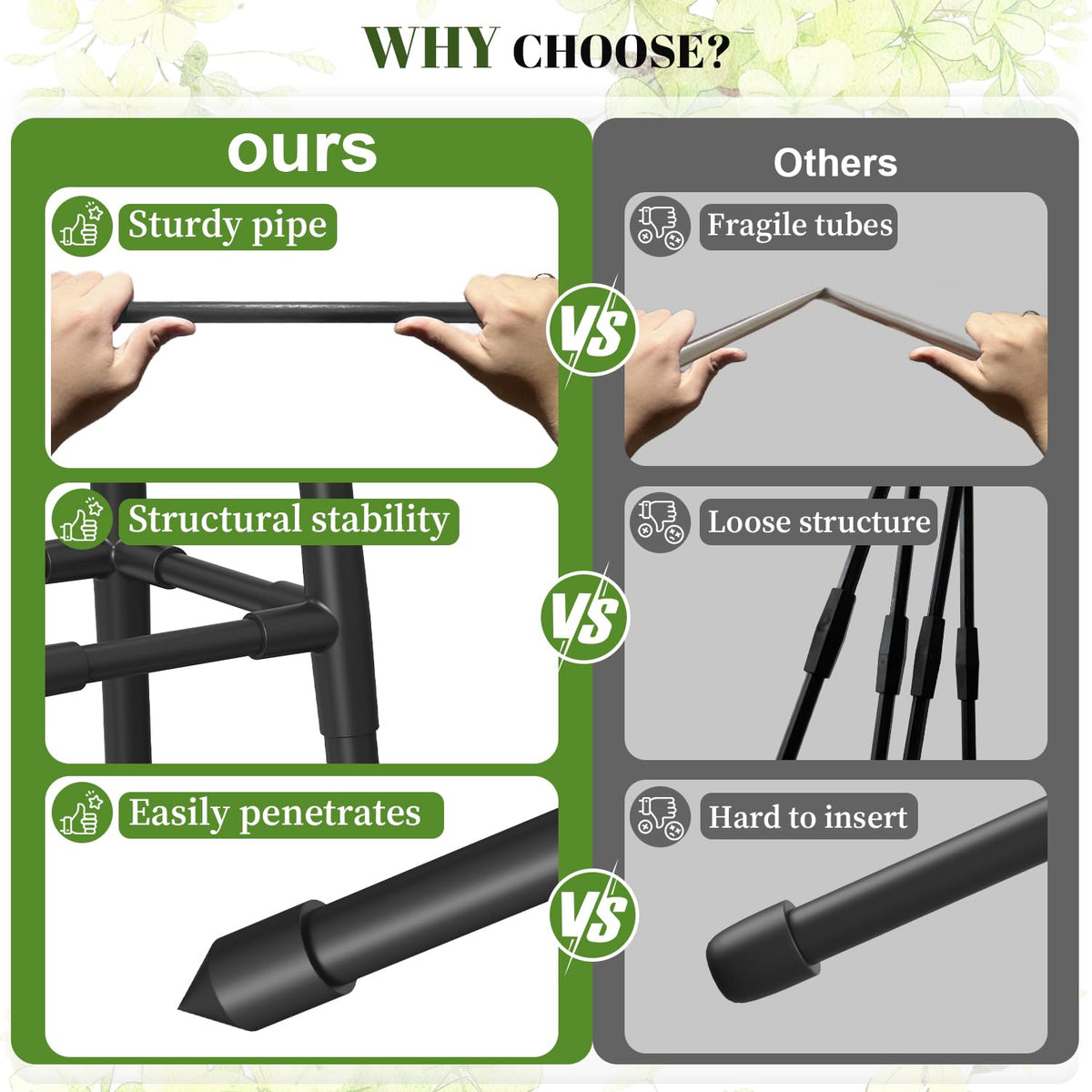 Alisisfores 5.2 FT Obelisk Trellis for Climbing Plants,Garden Trellis with Extra Thickened Plastic-Coated Metal Pipes, Outdoor & Indoor Garden Support for Potted Plants, Black
