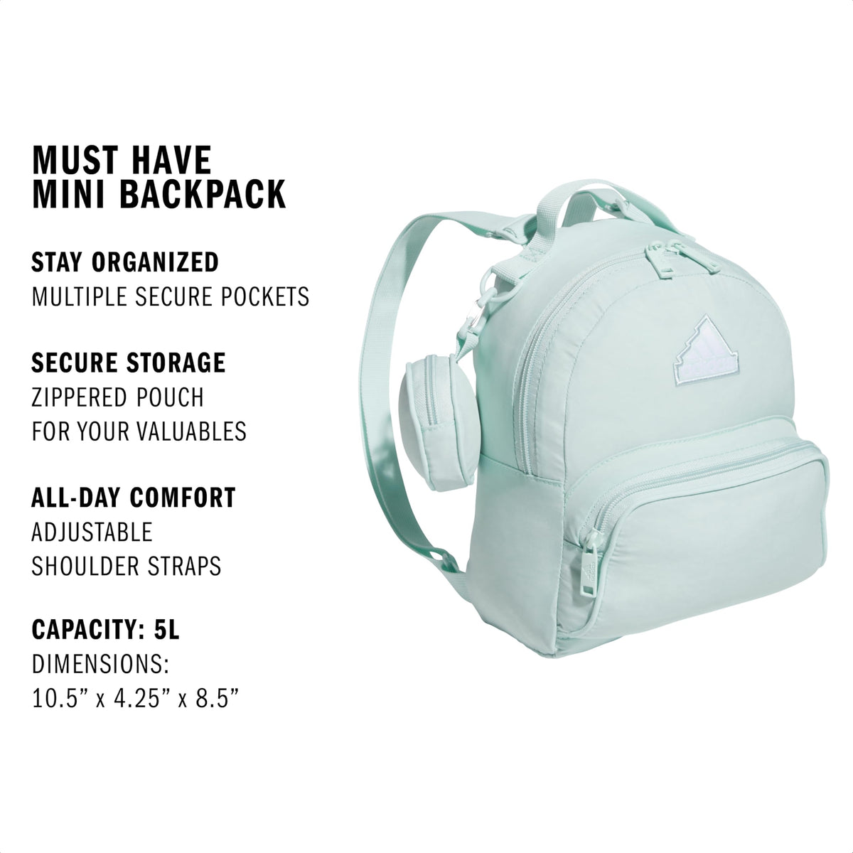 adidas Mini Backpack for Women – Small Bag for Travel, Gym, Festival & More