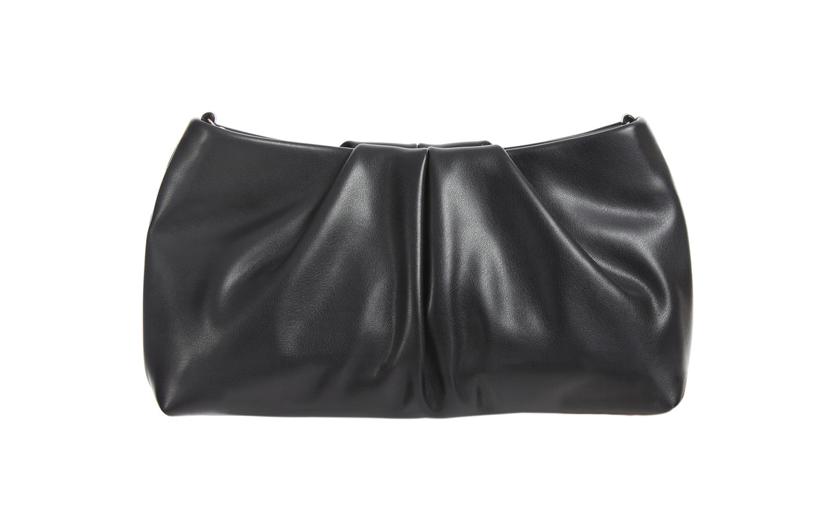 WHIMFINITY Pleated Clutch Purse for Women Evening Clutch Bag Formal Womens Purses for Wedding Dinner Dressy Party (Black)