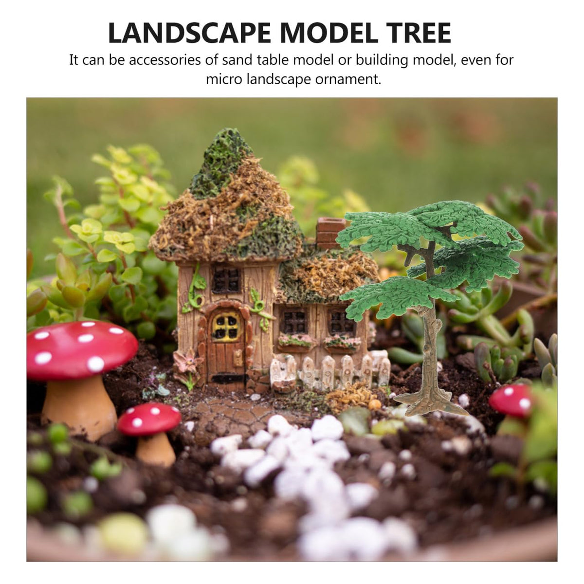 NUOBESTY Model Trees, 3pcs Mini Pine Tree Cypress Model Train Scenery Architecture Trees Fake Trees Model Diorama Tree for Landscape, Sand Table, Dollhouse Decor
