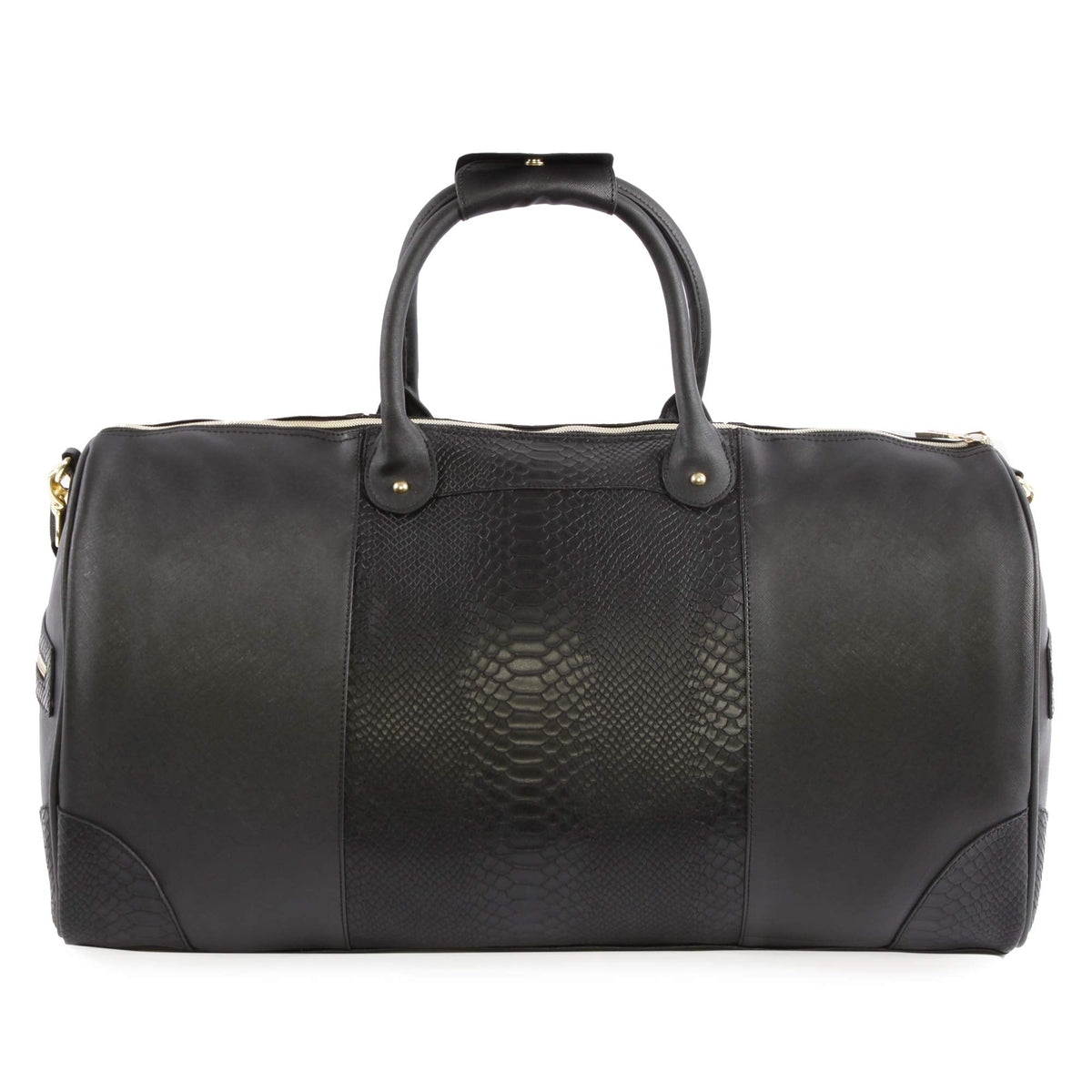 BEBE Ellisa Weekend Travel Bag For Women Weekender Bag, Black Croc