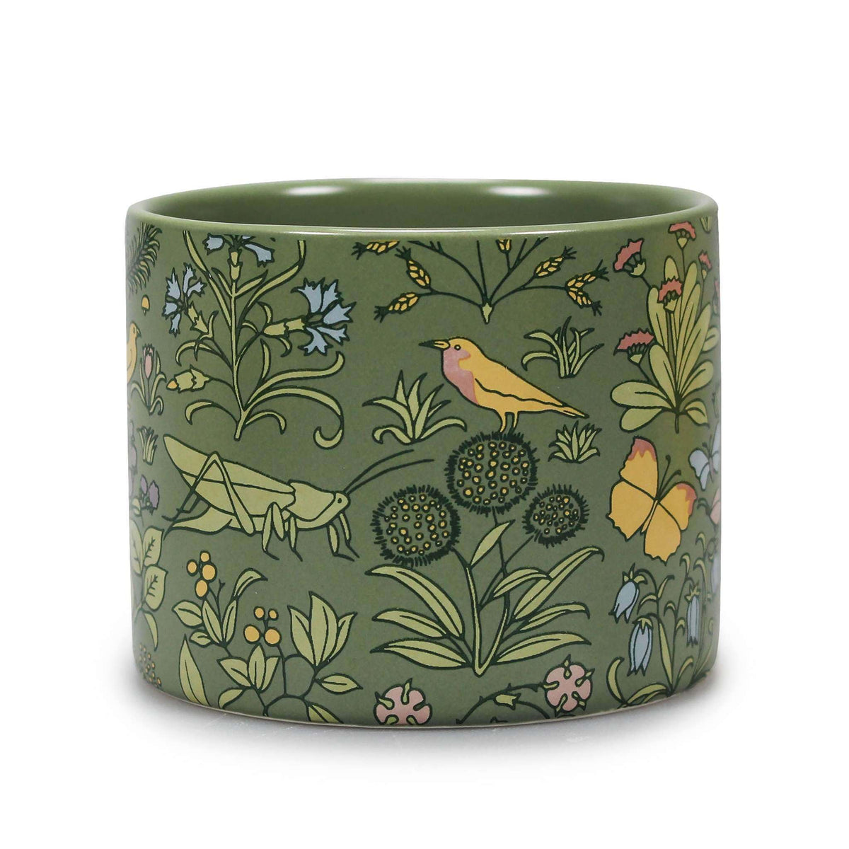 Half Moon Bay Apothecary's Garden - ACS Voysey - Multicolor 3.15 x 2.56 Ceramic Stoneware Standing Planter Pot