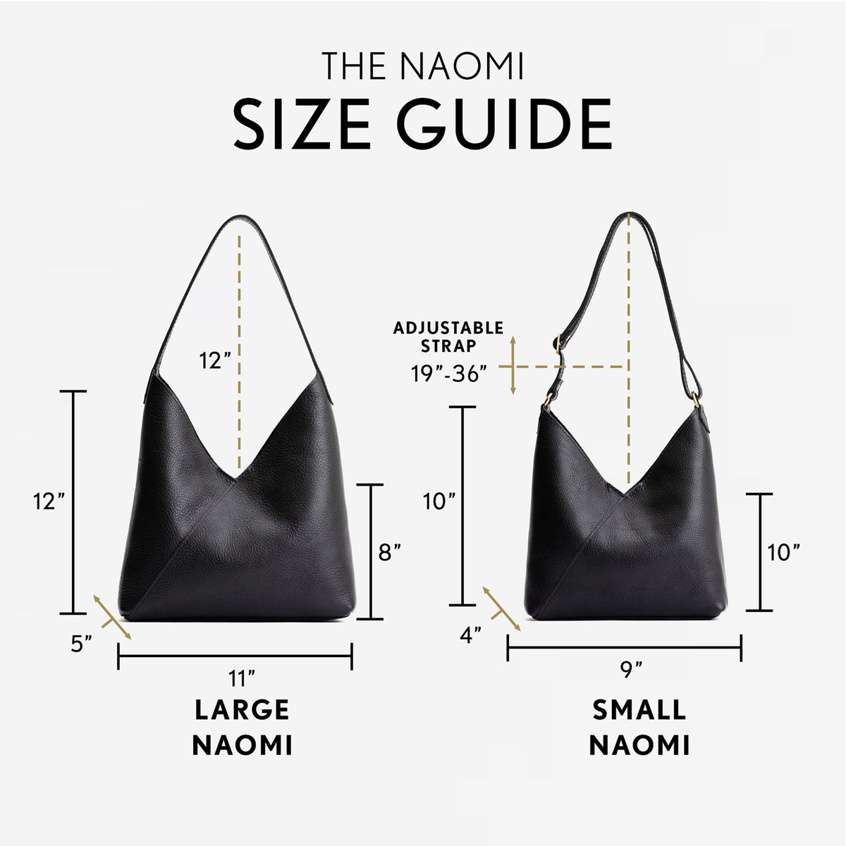 Portland Leather Goods Naomi Shoulder Bag – Slouchy Leather Shoulder Bag with Adjustable Crossbody Strap & Secure Magnetic Closure – Handmade from the Finest Full-Grain Hides – Small, Pebbled Black