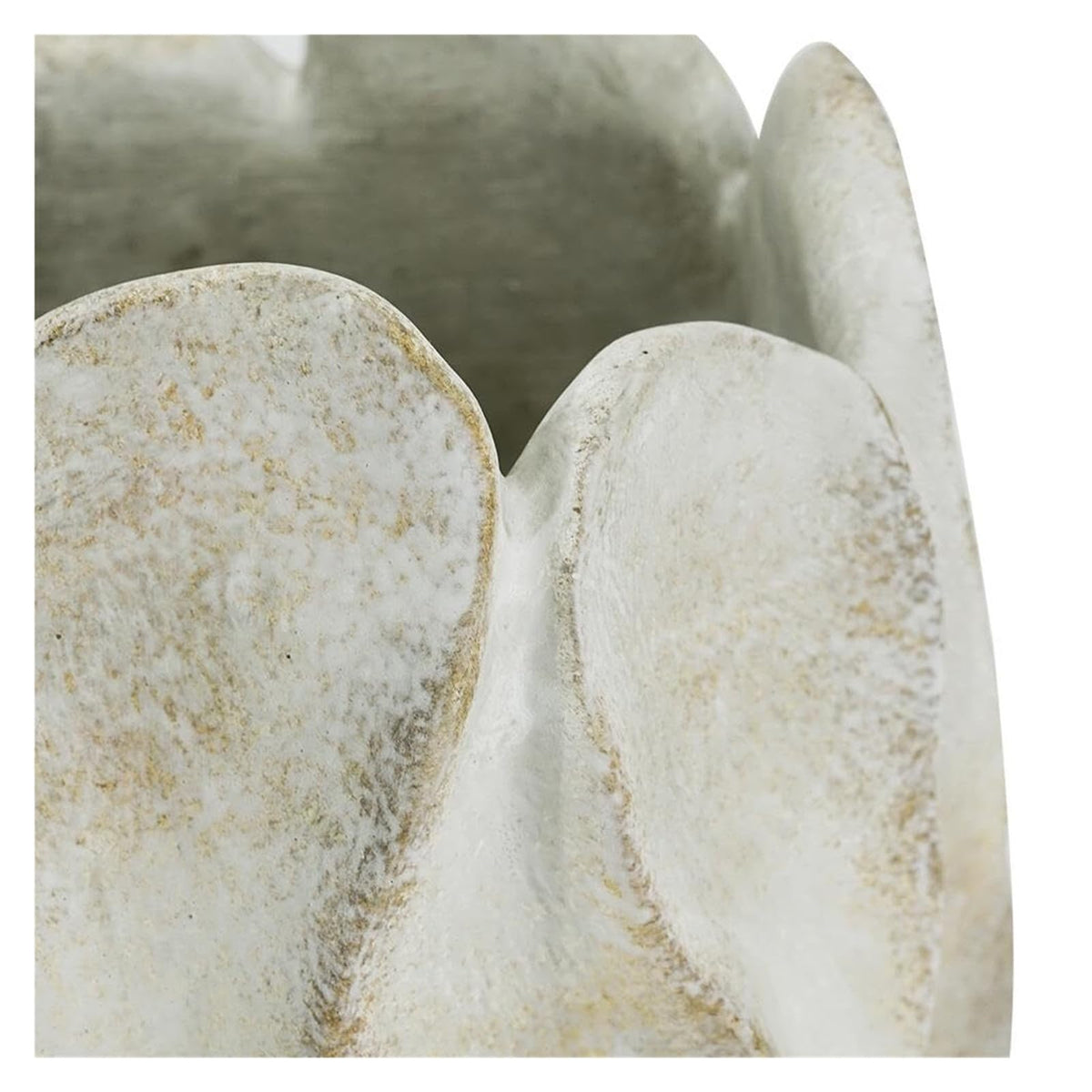 Unique Weathered Wavy Planter Distressed Greyish White Cement Home Tabletop Decoration Aesthetic Room Decor