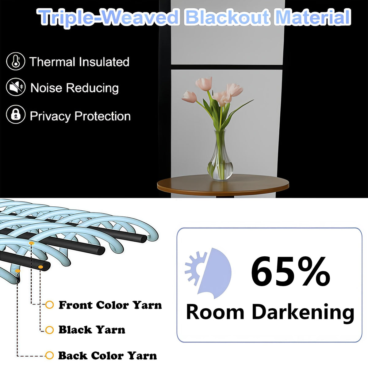 Simplebrand Sage Green Room Darkening Curtains for Bedroom 63 Inch Length 2 Panels Set, Thermal Insulated Energy Saving Curtains for Kids Room, Grommet Solid Nursery Window Treatment Drapes, W40 x L63