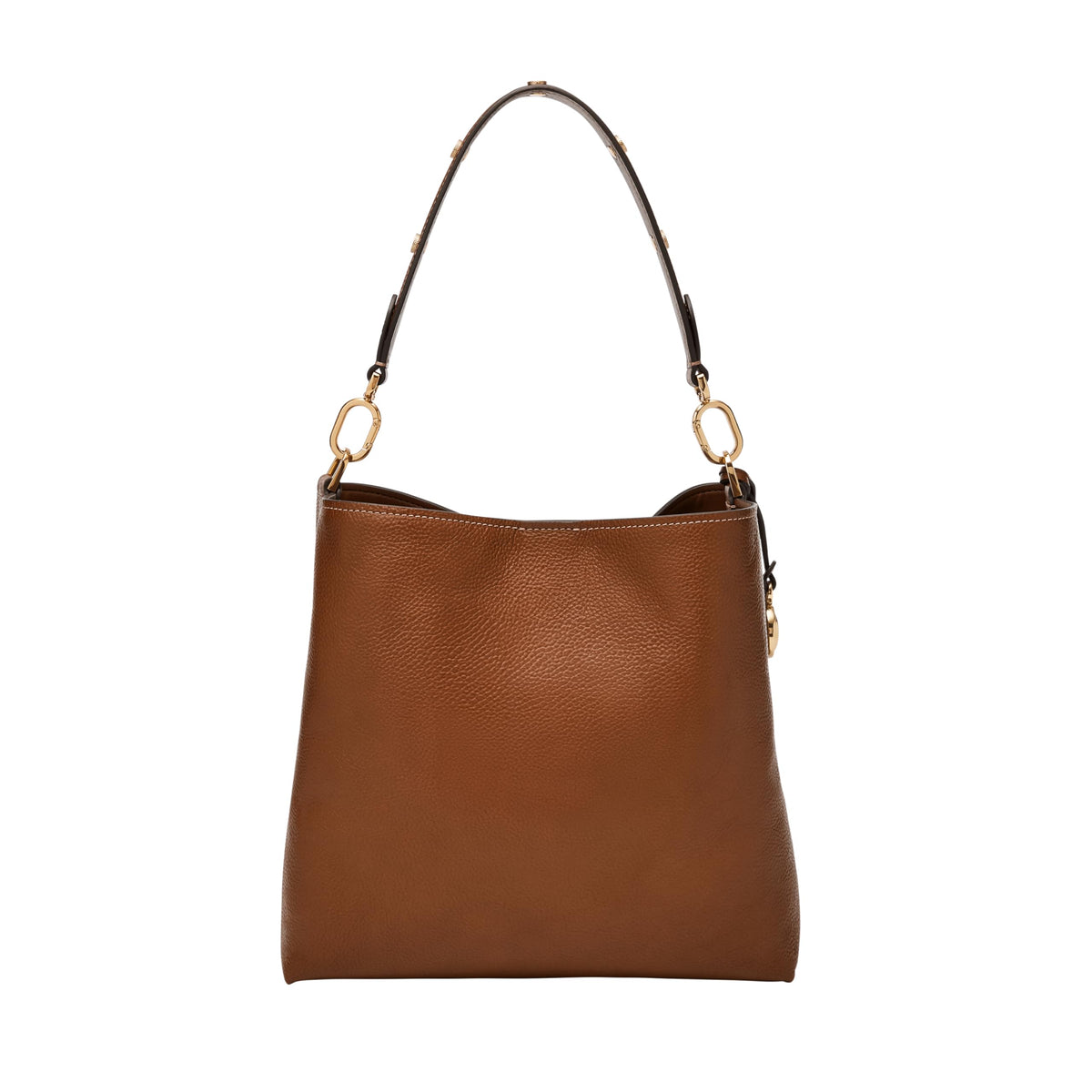 Fossil Women's Jessie Leather Bucket Shoulder Bag Purse Handbag, Purse for Women, Medium Brown