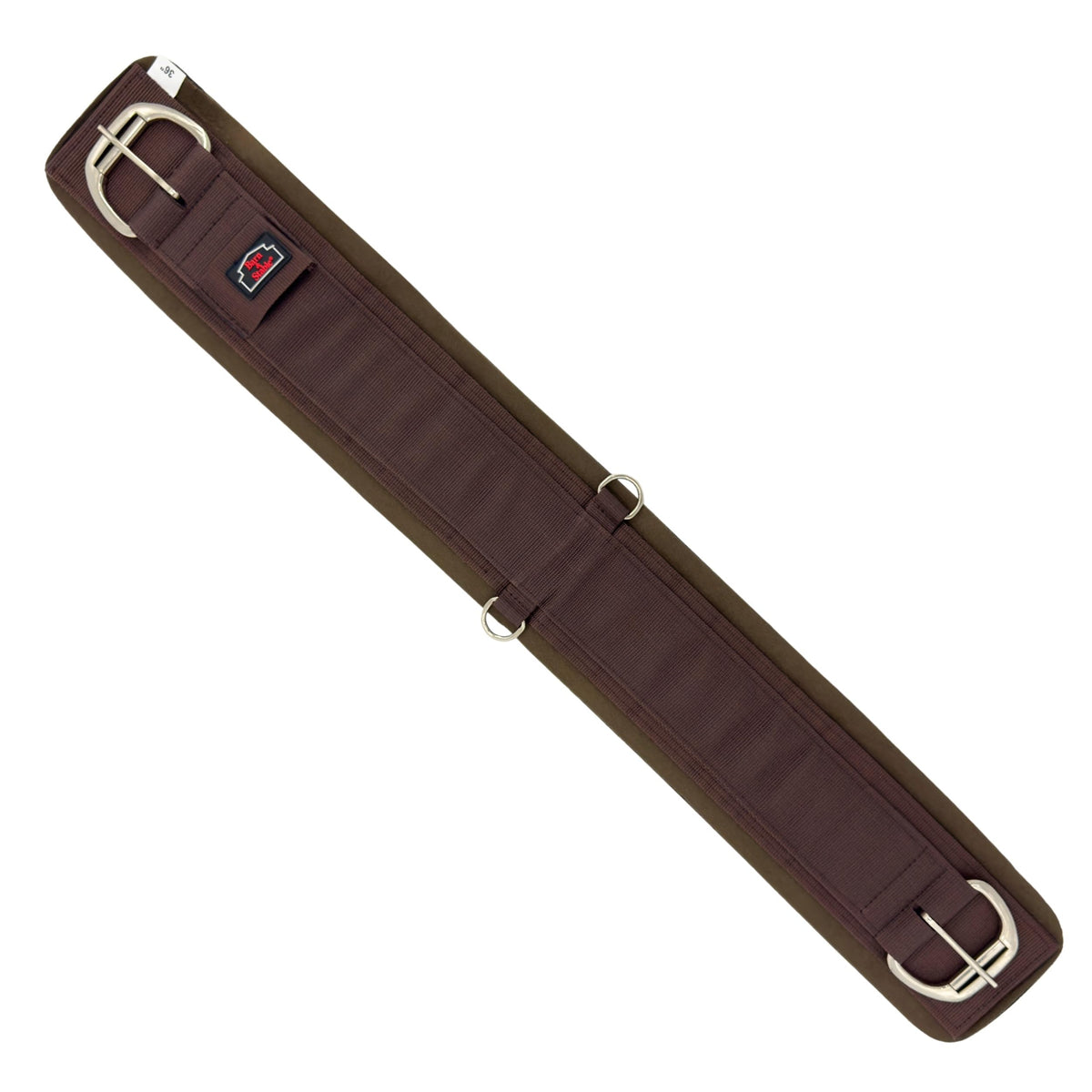 BARN & STABLE Western Horse Cinch with Stainless Steel Double Roller Buckles, Anti-Slip Terry Lining, Comfortable Western Saddle Girth for Stable Saddle Fit, Trail Riding and Ranch Work