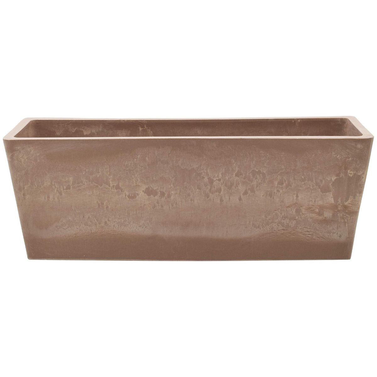 Arcadia Garden Products PSW U45TP Plastic/Stone/Wood Composite Simplicity Window Box, No Drainage Hole (Drillable), 17.5" x 7" x 6", Taupe