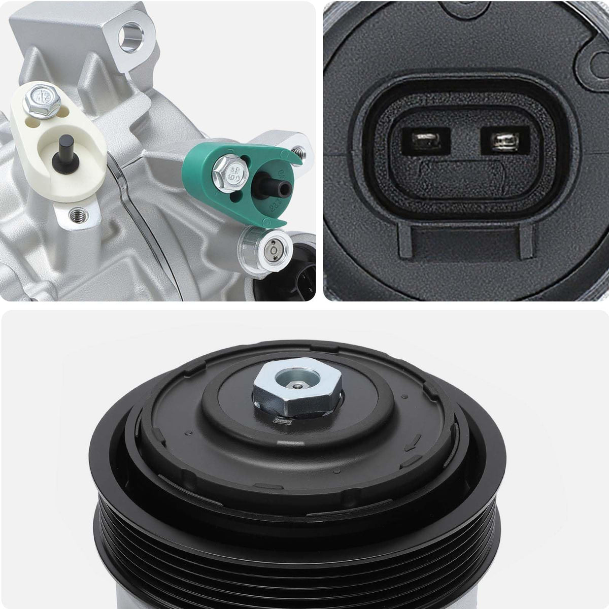 AISIN AFTERMARKET ACCT-00821 Air Conditioner AC Compressor - Compatible with Toyota Corolla 2014-2022 1.8L, Corolla iM 2017-2018 1.8L - with 6-Pulley Groove, with Clutch