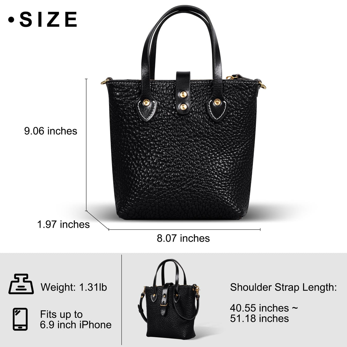 une diffe Genuine Leather Cross Body Bag, Full Grain Buffalo Leather, Handmade Bucket Bag with Adjustable Strap and Zipper, Vintahe Handbag for Women