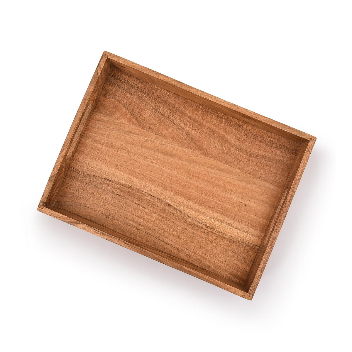 Kaizen Casa |Wooden Rectangular Serving Tray, Wood Plate, Tea/Drink Platter, Dinner Serving Tray, Snack Tray |Size_16" x 12" x 2” |Home Restaurants Coffee, Food, Breakfast, Dinner Décor