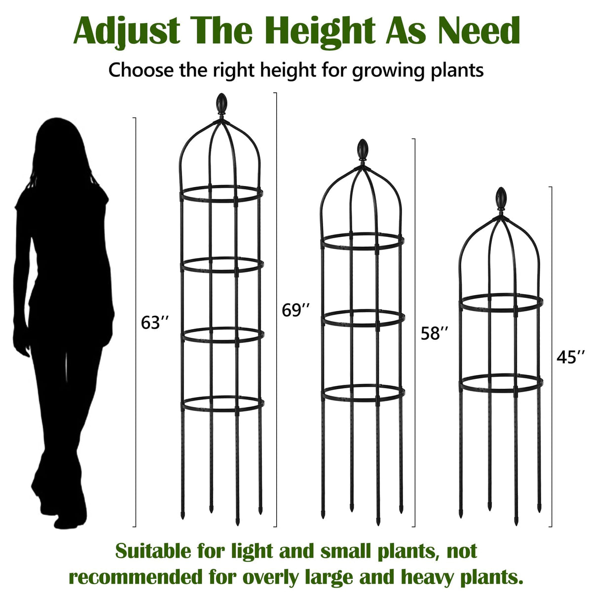 Garden Obelisk Trellis for Climbing Plants Outdoor 6 Ft Rose Bush Round Trellis with Grow Bag for Pots Rustproof Metal Pipe with Plastic Coated Plant Flower Trellises for Clematis Vine Jasmine Support