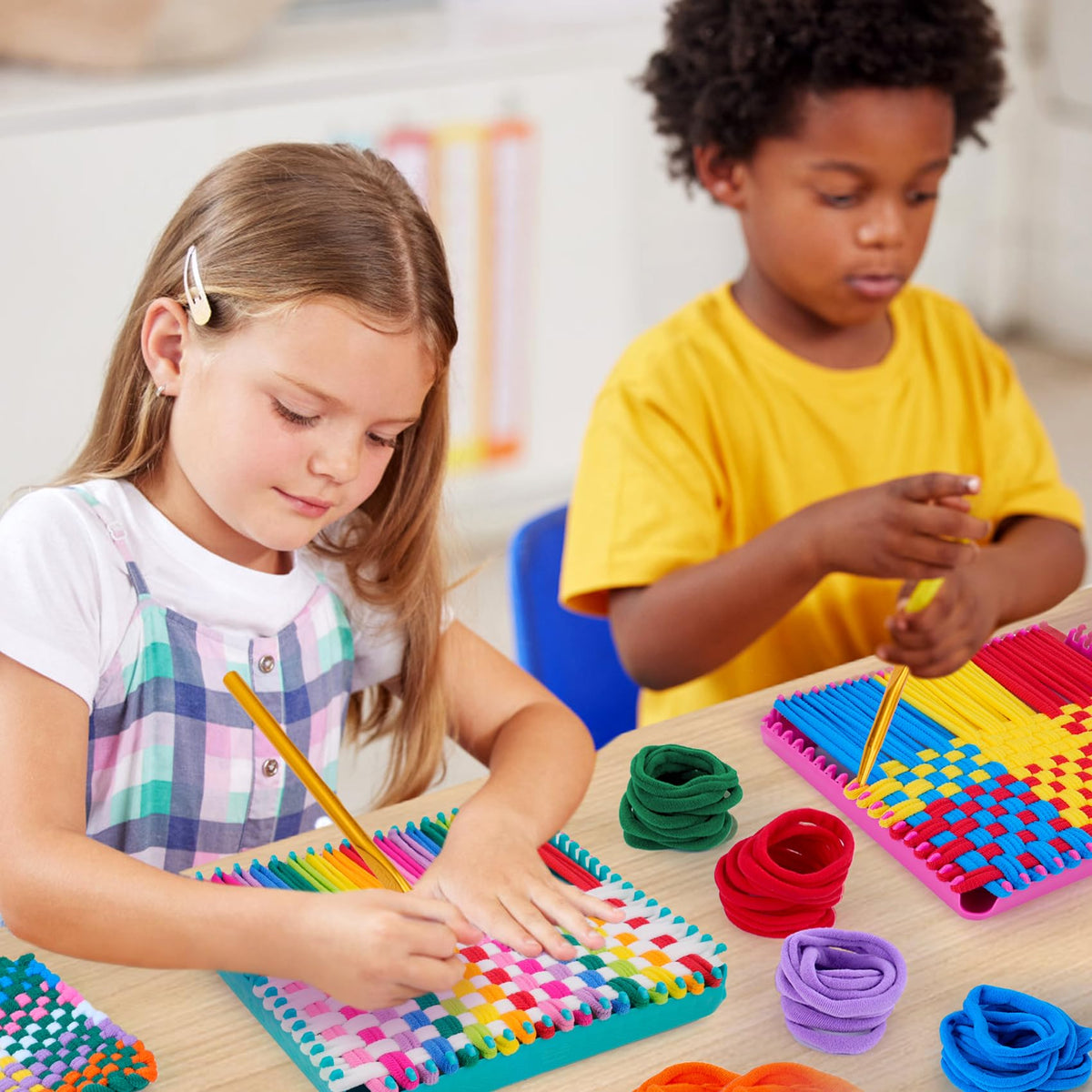 PREBOX Potholder Weaving Loom Kit for Kids and Beginners, Knitting Crafts for Girls Ages 6-12 Year Old, 7" Pot Holder Loom with 224 Loops, Great Christmas & Birthday Gifts