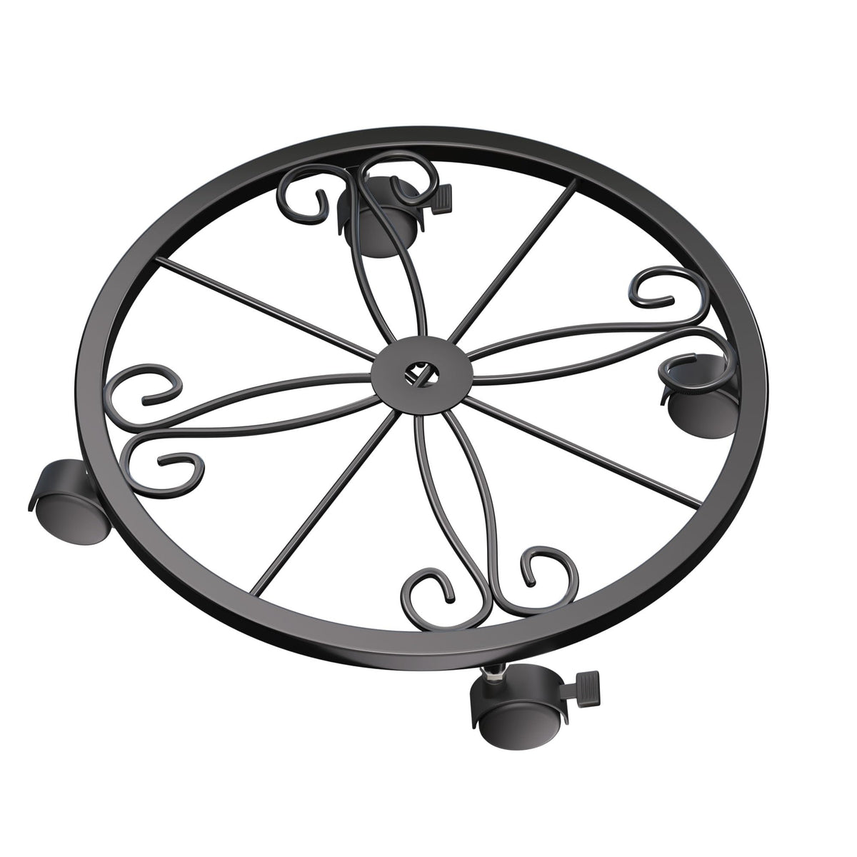 KOOKASHOP 10" Plant Caddy with Wheels, 1 Pack Plant Stand with Wheels, 360° Lockable Plant Rollers Plant Dolly, Plant Tray with Casters for Indoor and Outdoor.
