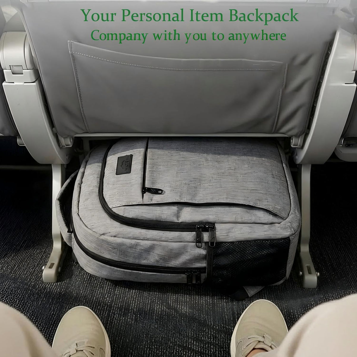 MATEIN Travel Laptop Backpack, Business Anti Theft Slim Sturdy Laptops Backpack Personal Item Bag, Water Resistant College School Computer Bag Gift for Men & Women Fits 15.6 Inch Notebook, Grey