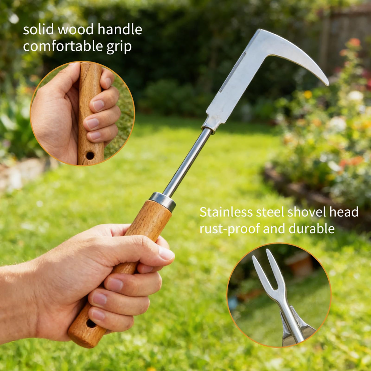 3Pcs Weed Puller Tool, Weeding Tools Gardening Garden Stainless Steel Weeds Removal Tools, Crack Weeder for Yard and Garden