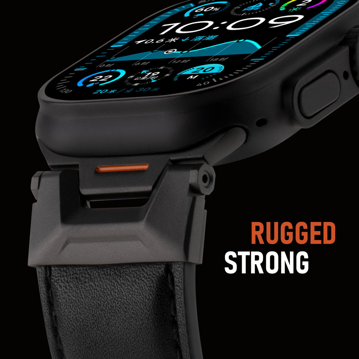 RIXENY 26mm Wide Leather Band for Apple Watch Ultra 49mm-42mm, Full-Grain Dutch Calfskin Leather Strap with Screw-Secured Connector for iWatch Ultra, for Leather Connoisseurs & Quality Buyers