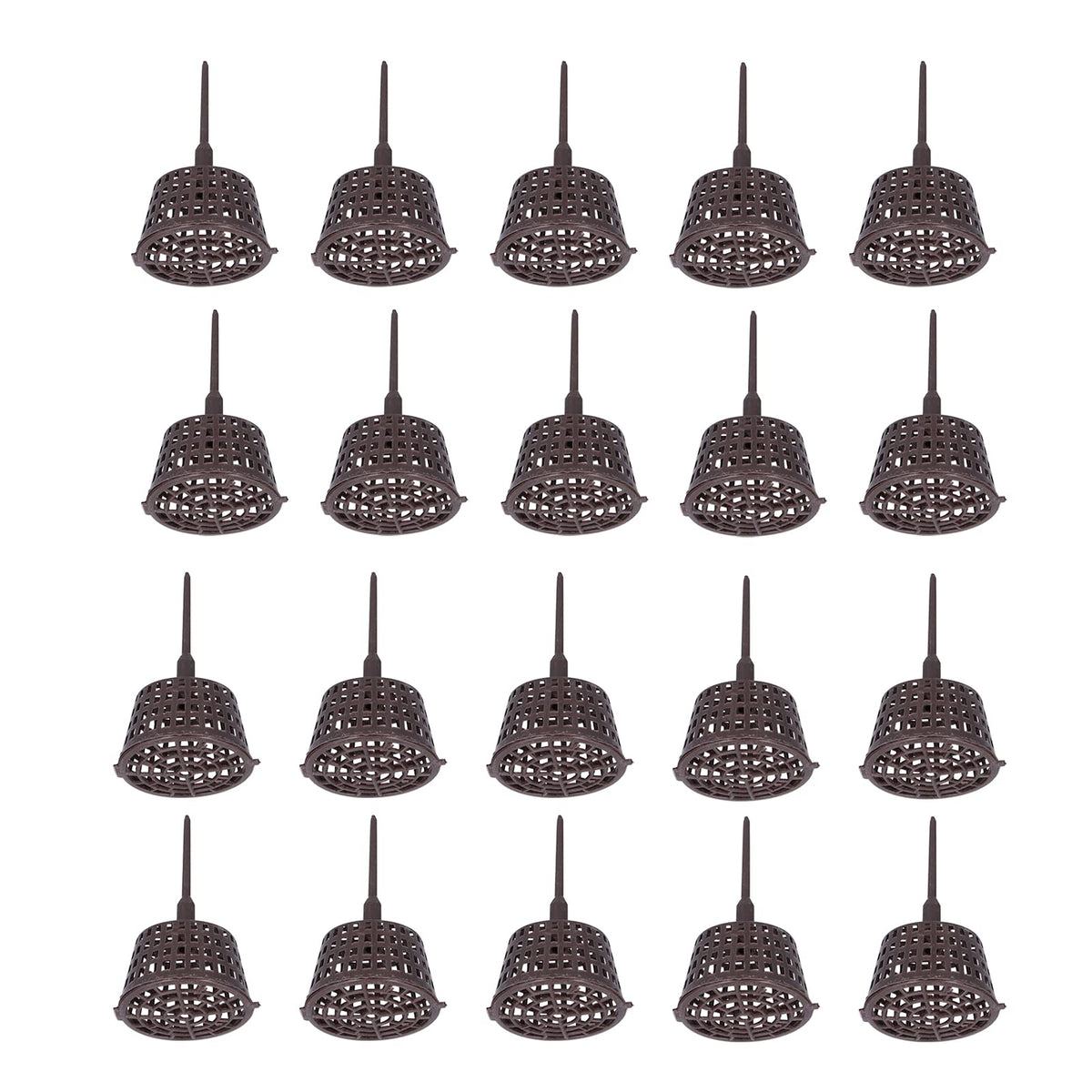 20PCS Plastic Fertilizer Mesh Baskets, Net Cups for Plants with Lids – Planting Containers for Bonsai, Hydroponics, and Fertilization Use