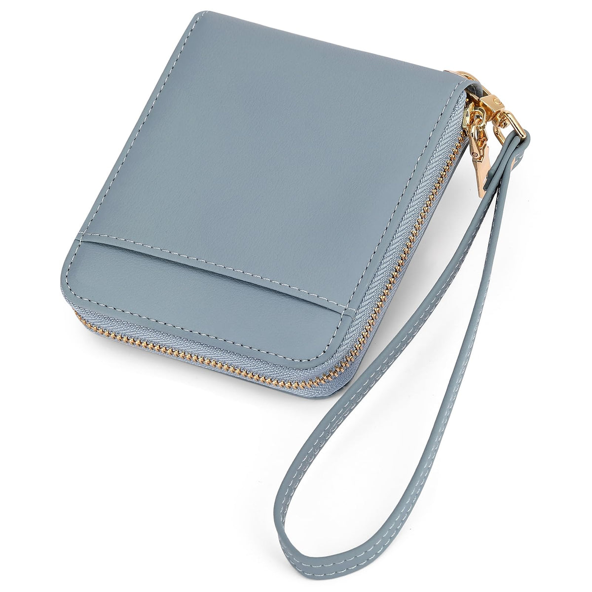 GAEKEAO Womens Wallet RFID Blocking Zip Around Wristlet Wallet Vegan Leather Card Holder Purse with Change Pocket