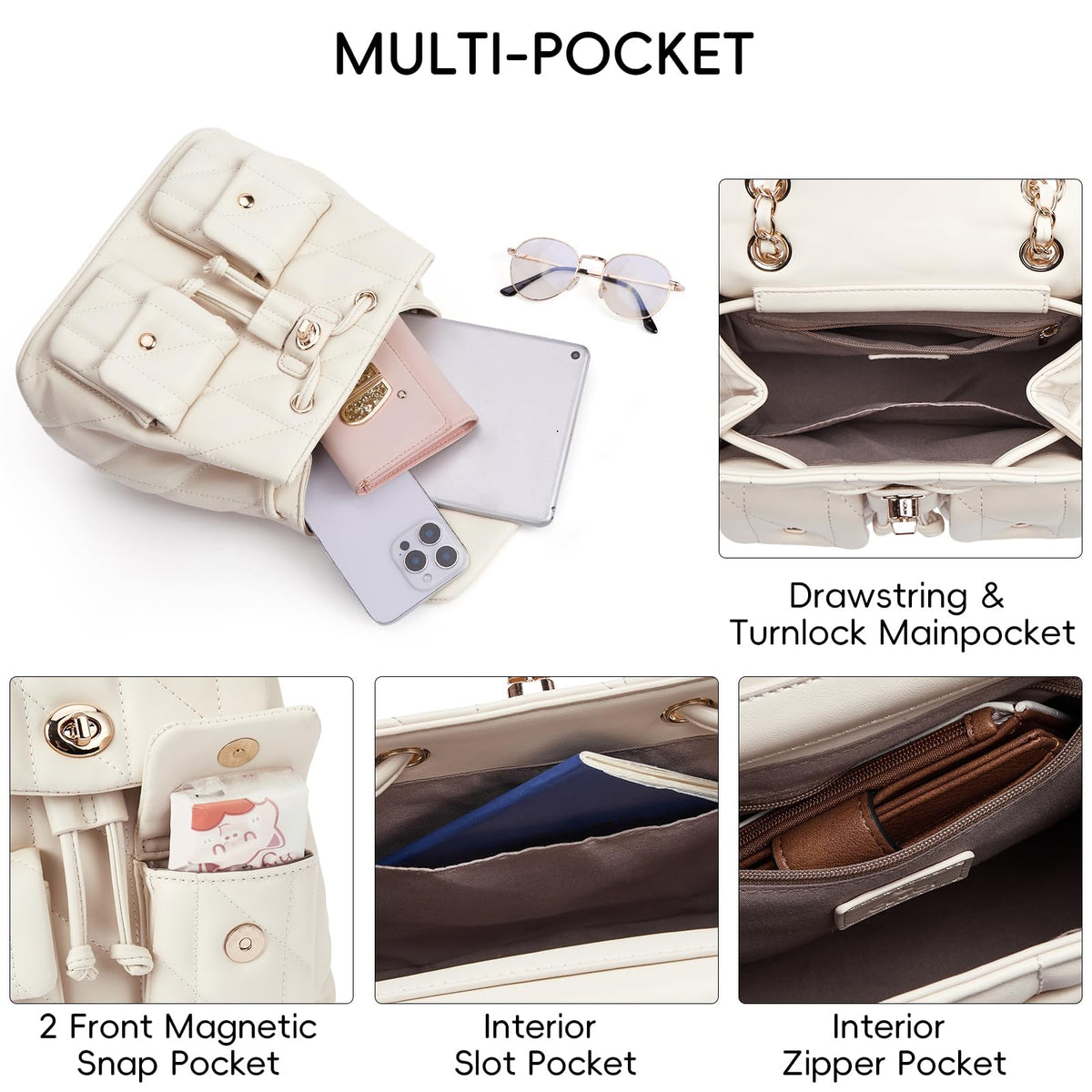 CLUCI Crossbody Bag for Women PU Leather Shoulder Bag, Convertible Small Tabby Backpack Purse for Travel