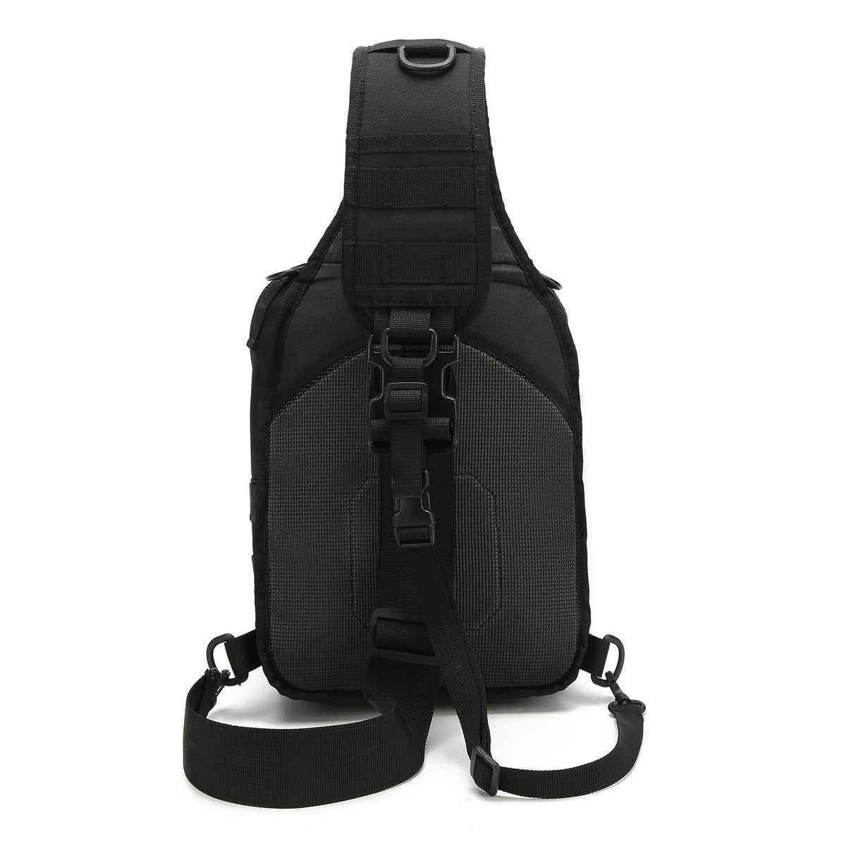 aYrap Tactical Sling Bag for men, Shoulder Backpack Molle Assault Range Bags Chest Pack Day Pack Crossbody Bag (Black)