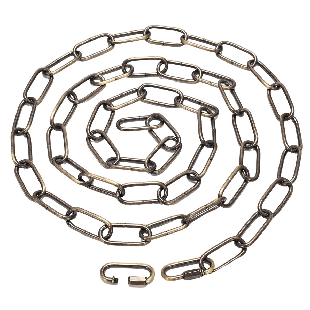 Chandelier Chain 6/10/15 Feet SANGLE SOPFFY Light Fixture Chain for Chandelier or Swag Light Fixtures,Lighting Chain Extension with Link Locks, Plant Hanging Chain(Bronze, 6 Feet)
