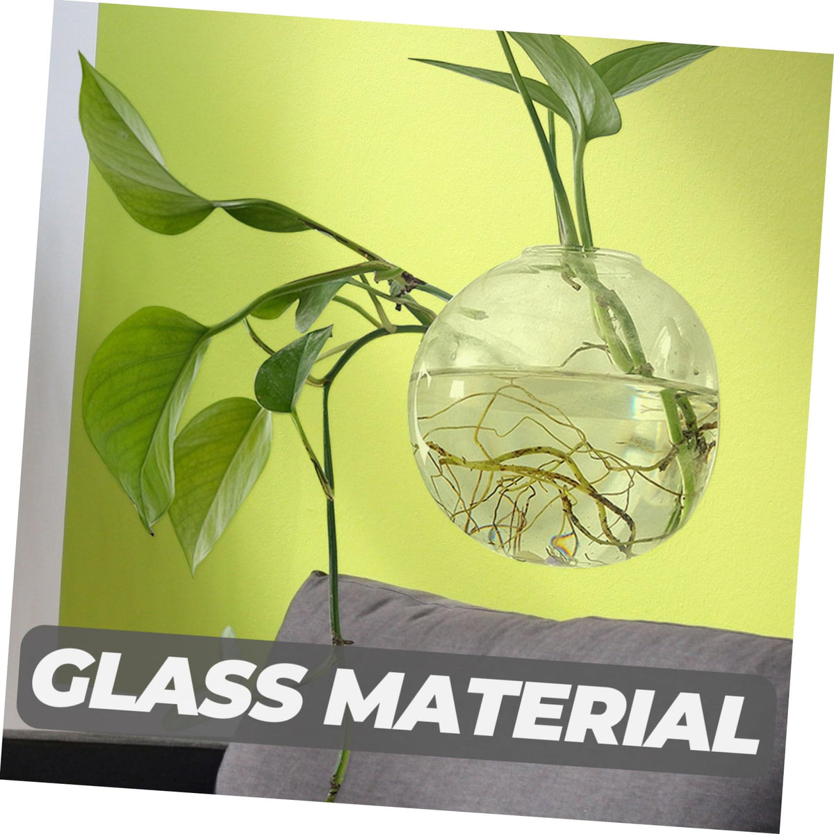 UKCOCO Hydroponic Wall Hanging Glass Flower Vase Creative Terrarium Planter for Indoor Decor Modern Transparent Flowerpot for for Plant Arrangement