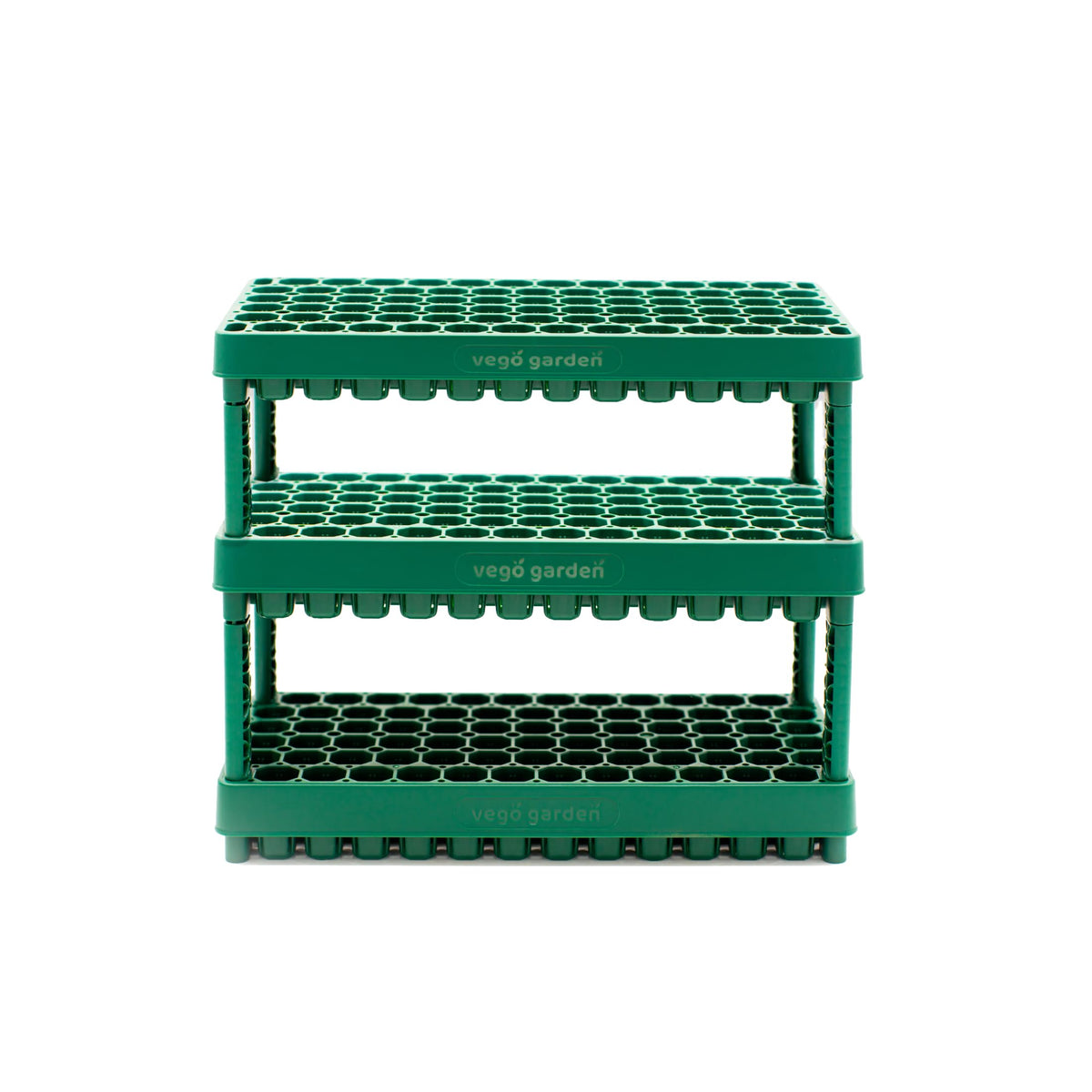 Vego garden 10" x 20" 76 Cells Seed Starter Tray Stackable Seedling Starting Germination Trays for Plants Planting Vegetables Herbs Flowers, 3 Sets