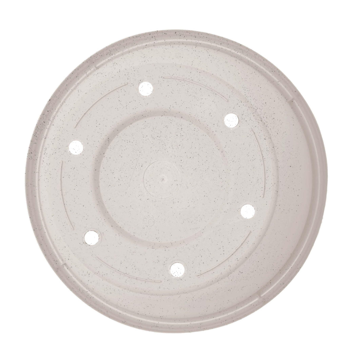 Bloem Terra 8" Diameter Round Vanilla Bean Resin Planter Pot with Drainage Holes for Indoor and Outdoor Gardening