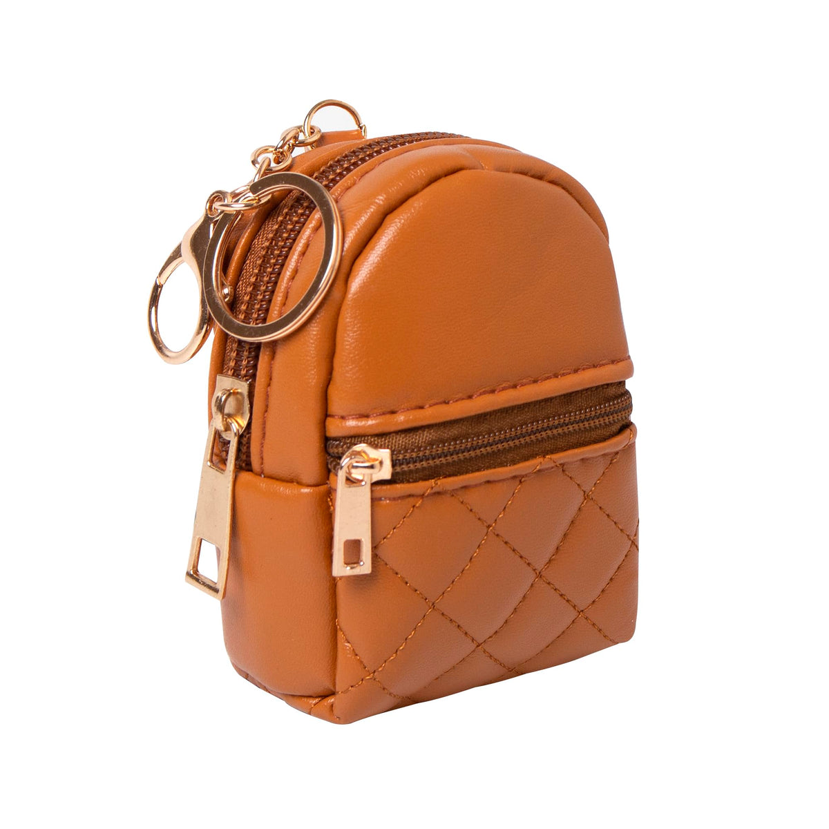 Grurun Mini Backpack Cute Cosmetic Bag for Women, Creative Cute Pendant Keychain Key-chains Keyrings PU Leather Makeup Bag Key Lipstick Card Holder Data Cable Organizer Zipper Pouch