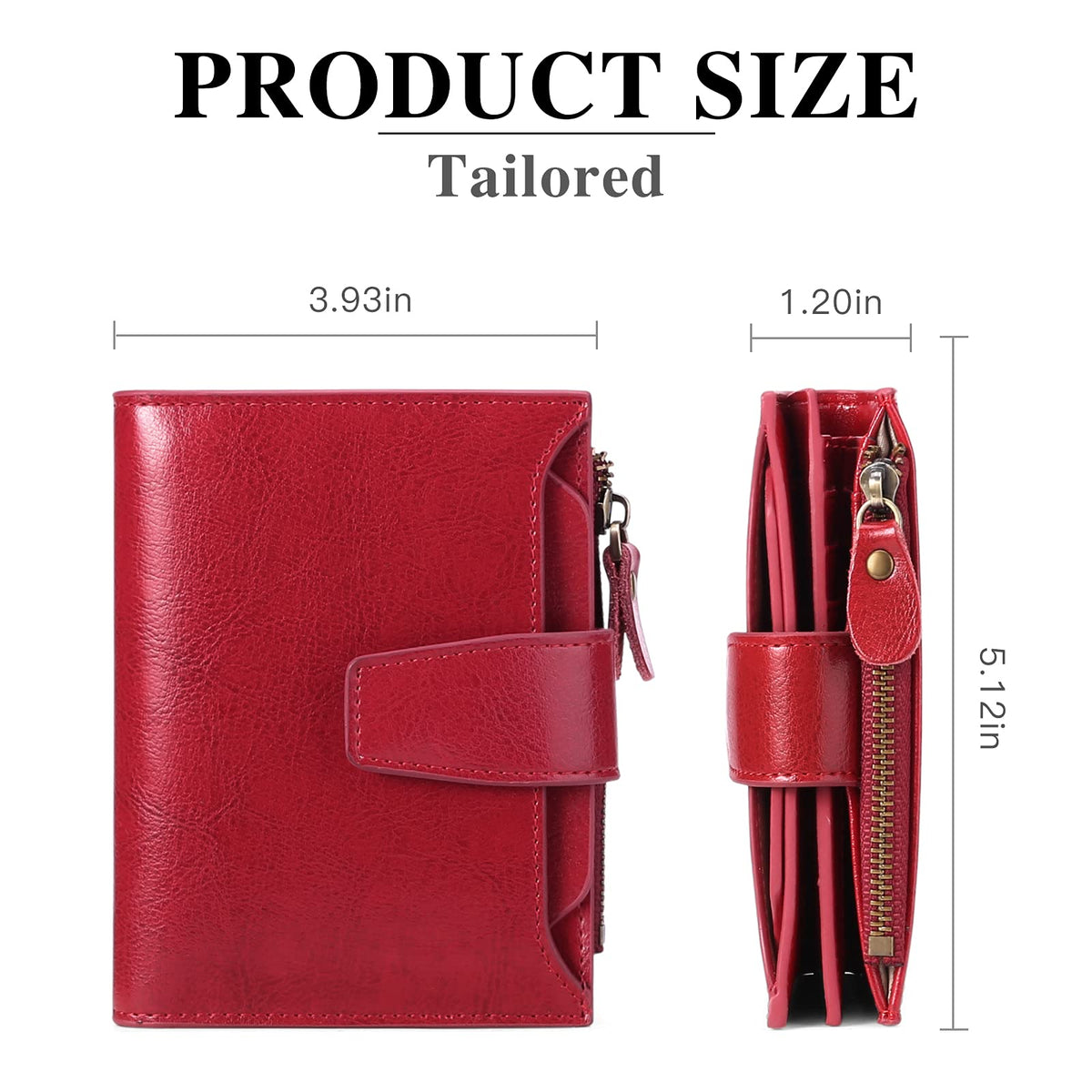 FALAN MULE Small Wallet for Women Leather Bifold Compact RFID Blocking Small Womens Wallet Purse