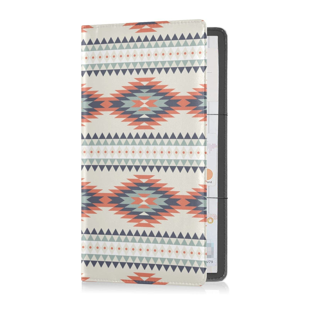 Kigai Aztec Car Registration and Insurance Holder for Women Men PU Leather Auto Glove Box Organizer Wallet Car Accessories for Essential Document Driver License ID Card